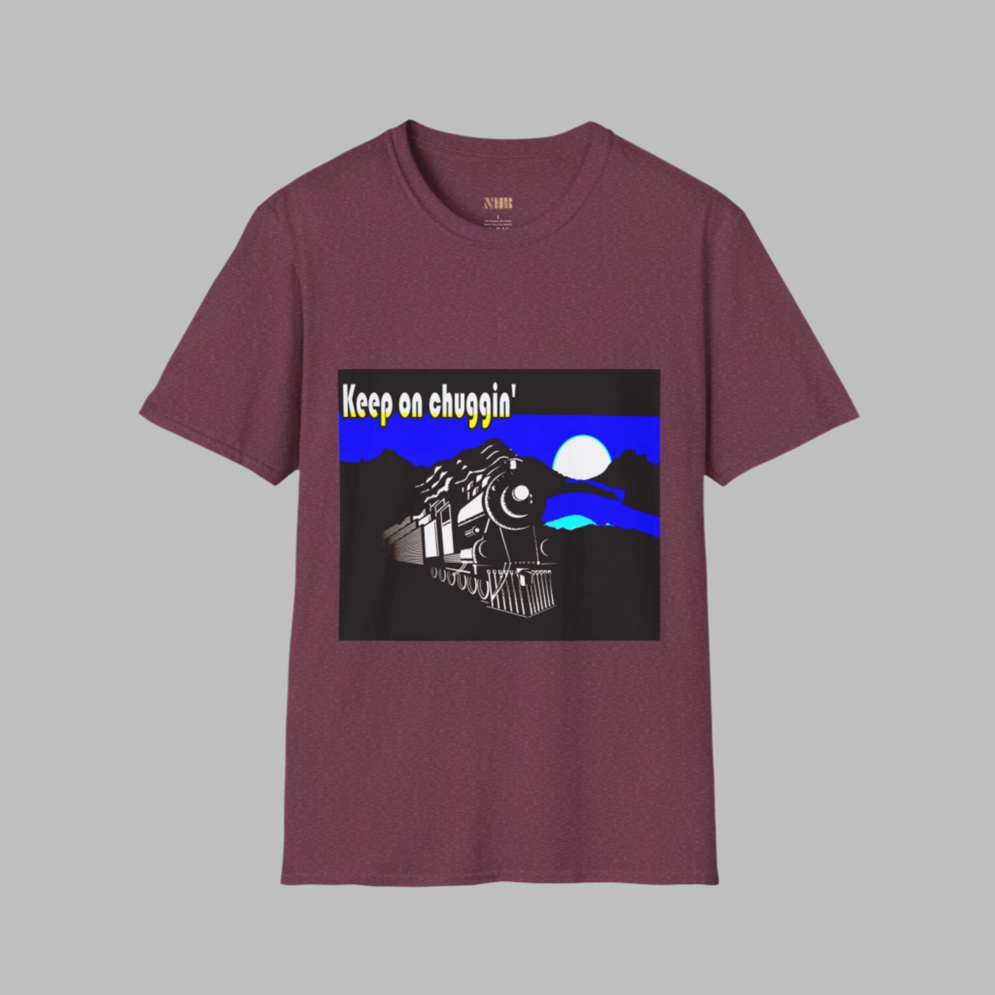 Train Landscape Unisex T-Shirt - Keep on Chuggin' Design