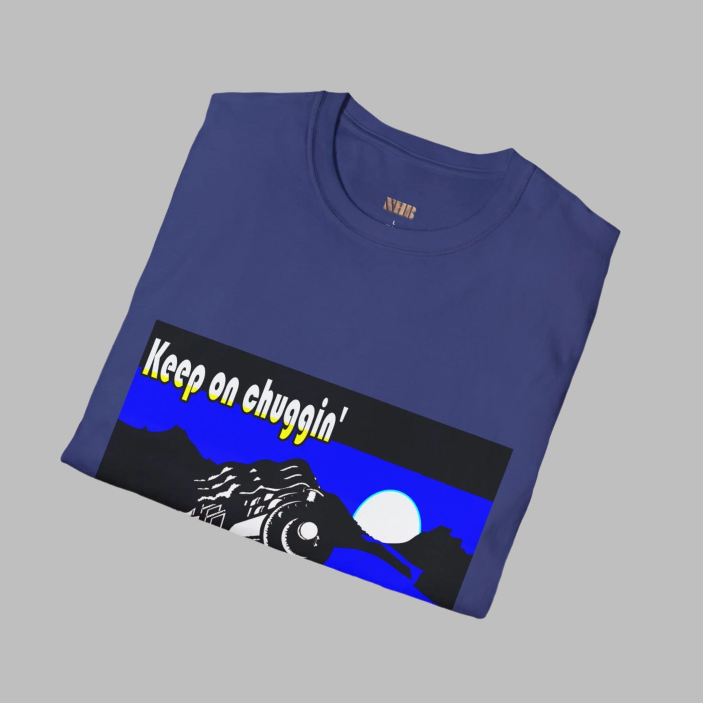 Train Landscape Unisex T-Shirt - Keep on Chuggin' Design