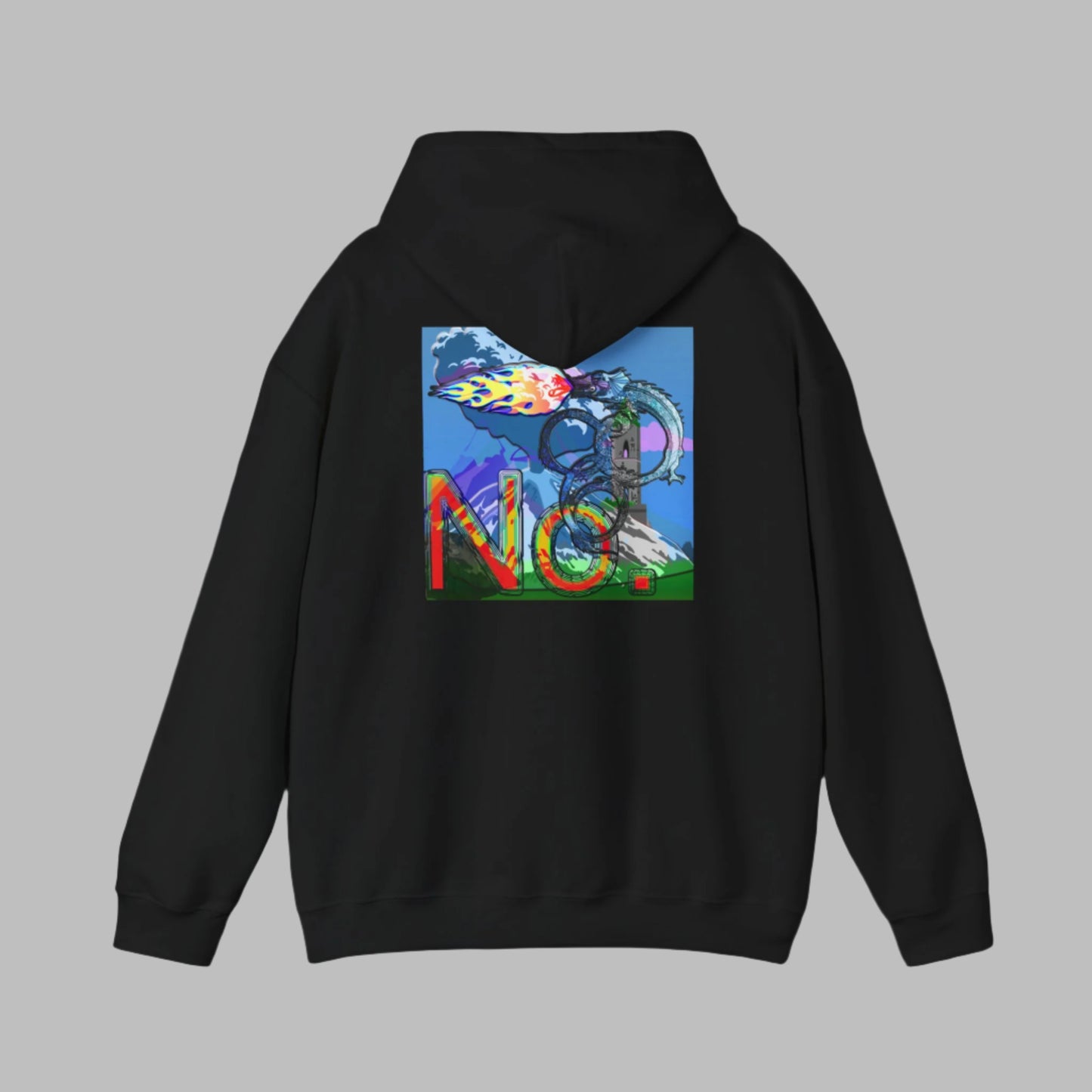 Sweat à capuche - Motif dragon luciférien