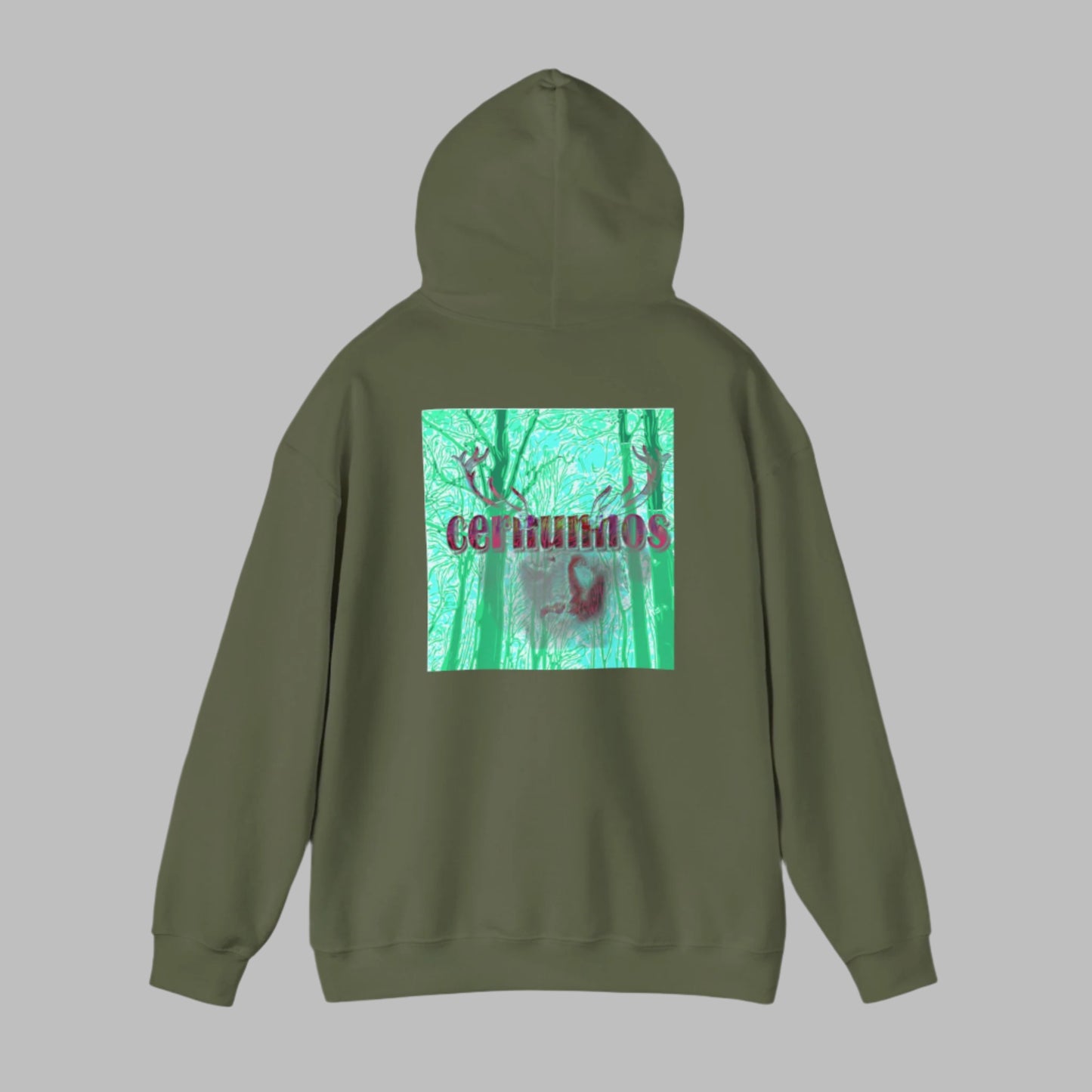 Sweat à capuche avec imprimé bois de cerf pour homme Cernunnos