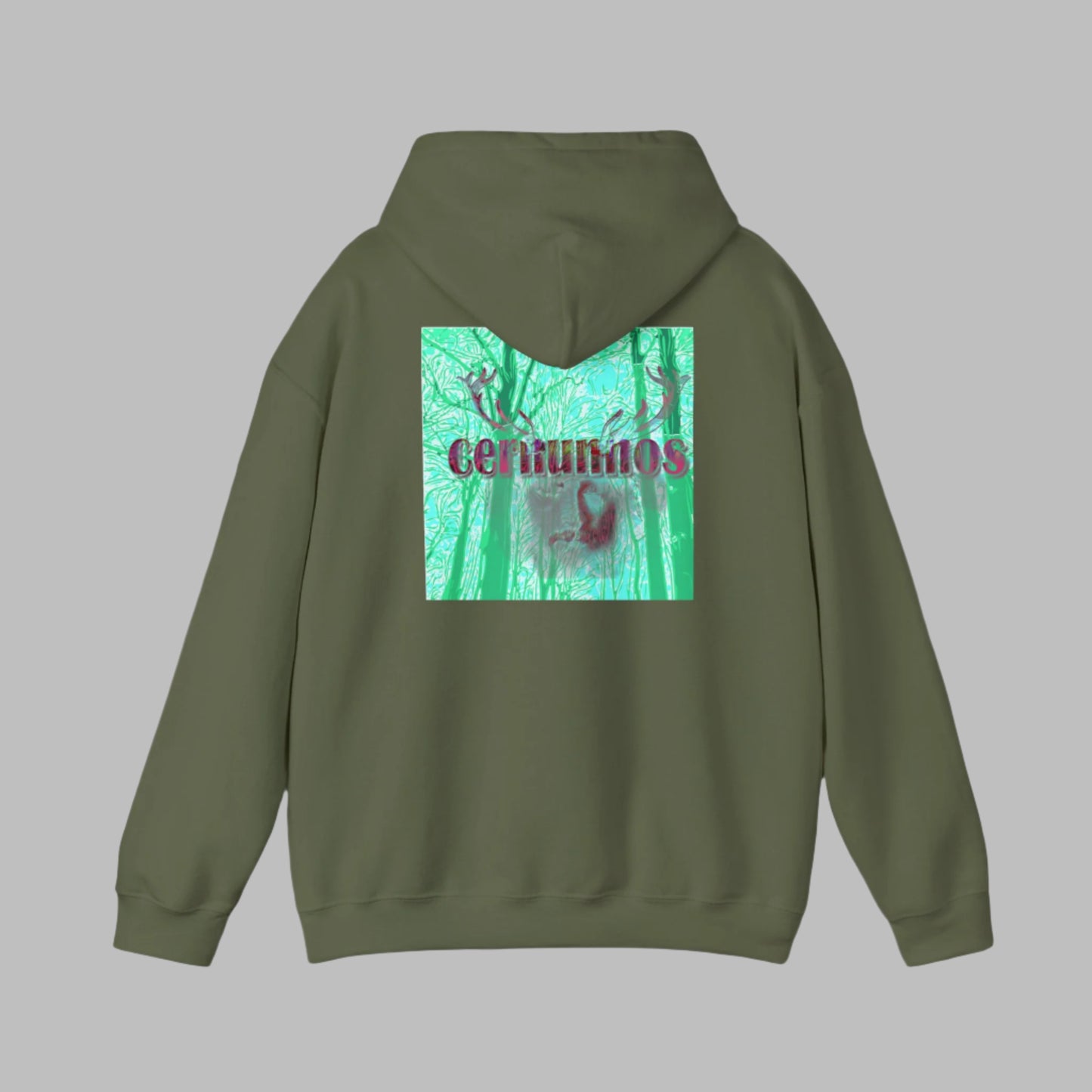 Sweat à capuche avec imprimé bois de cerf pour homme Cernunnos