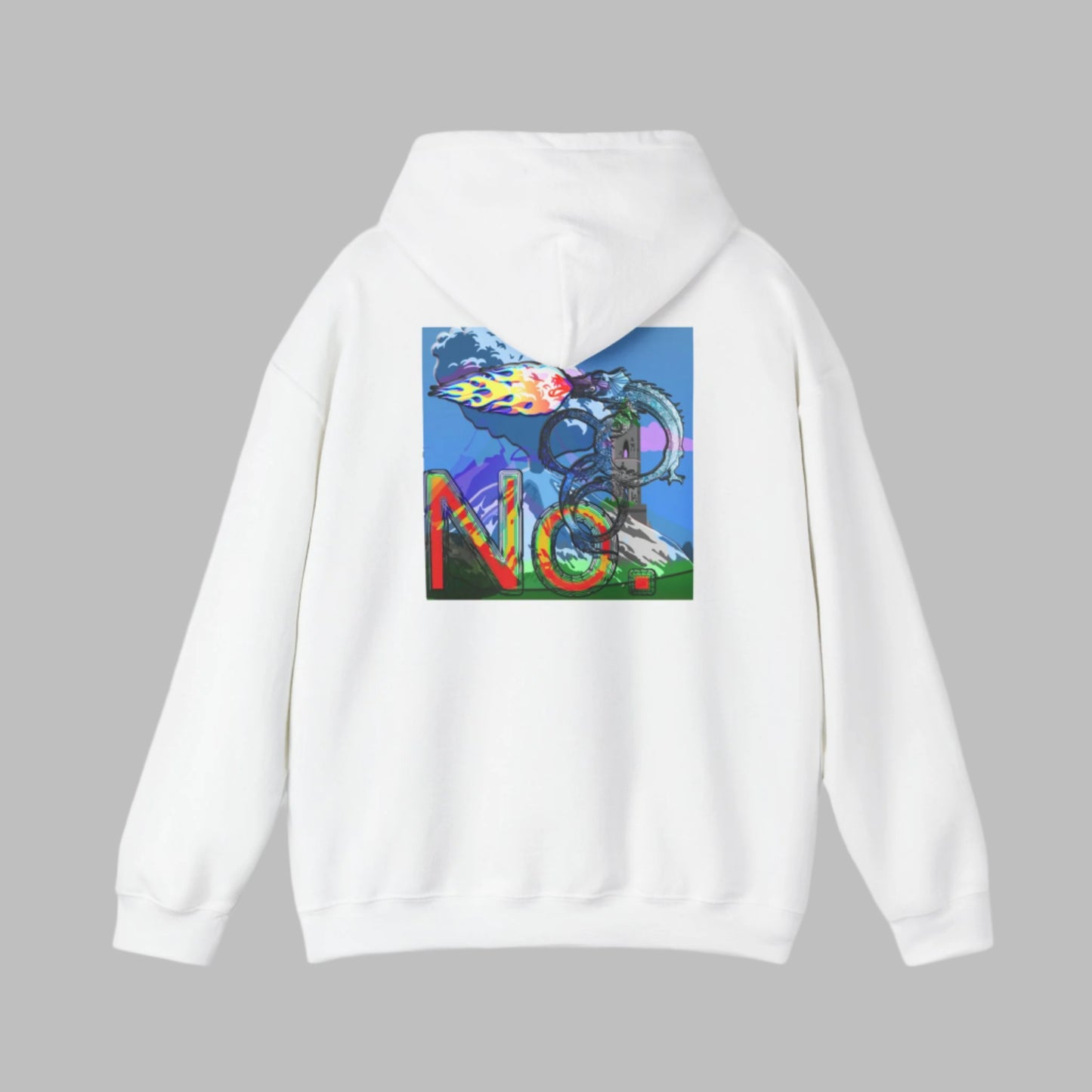 Sweat à capuche - Motif dragon luciférien