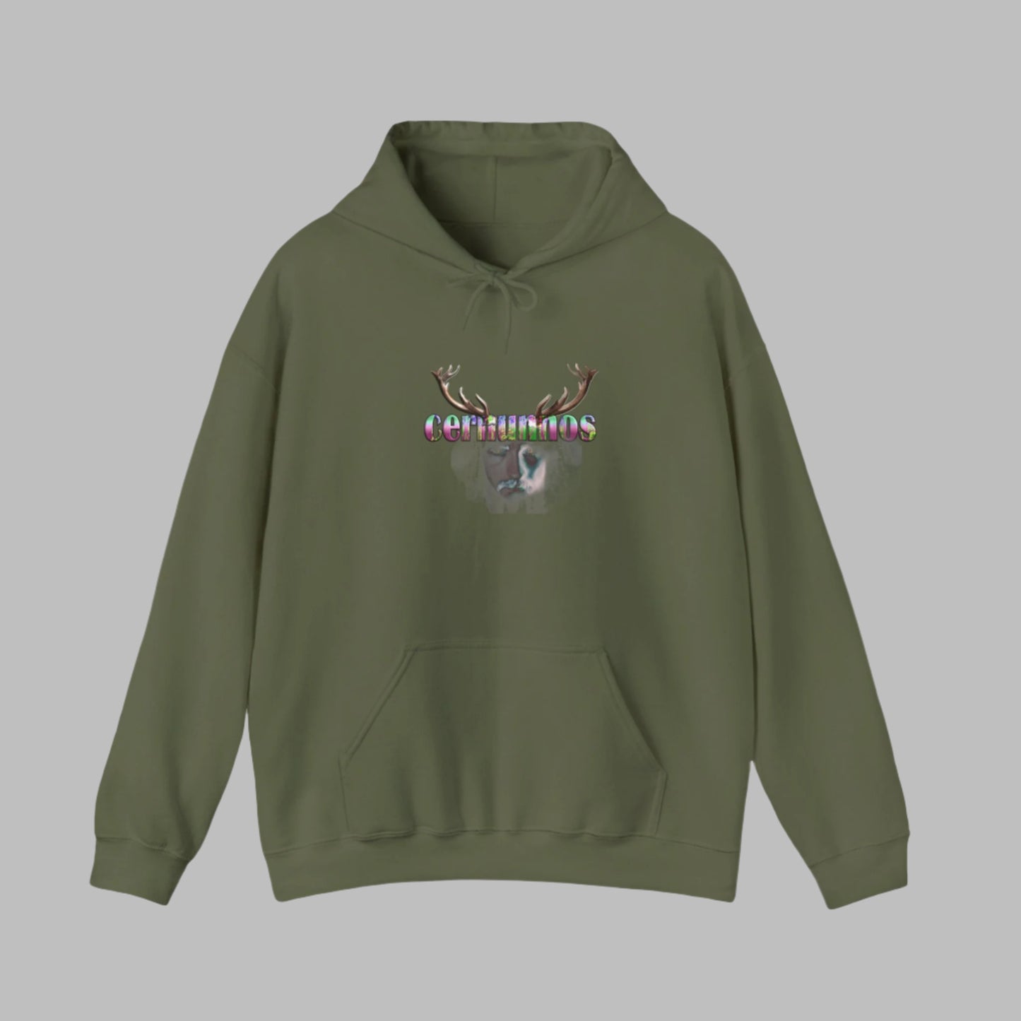 Sweat à capuche avec imprimé bois de cerf pour homme Cernunnos