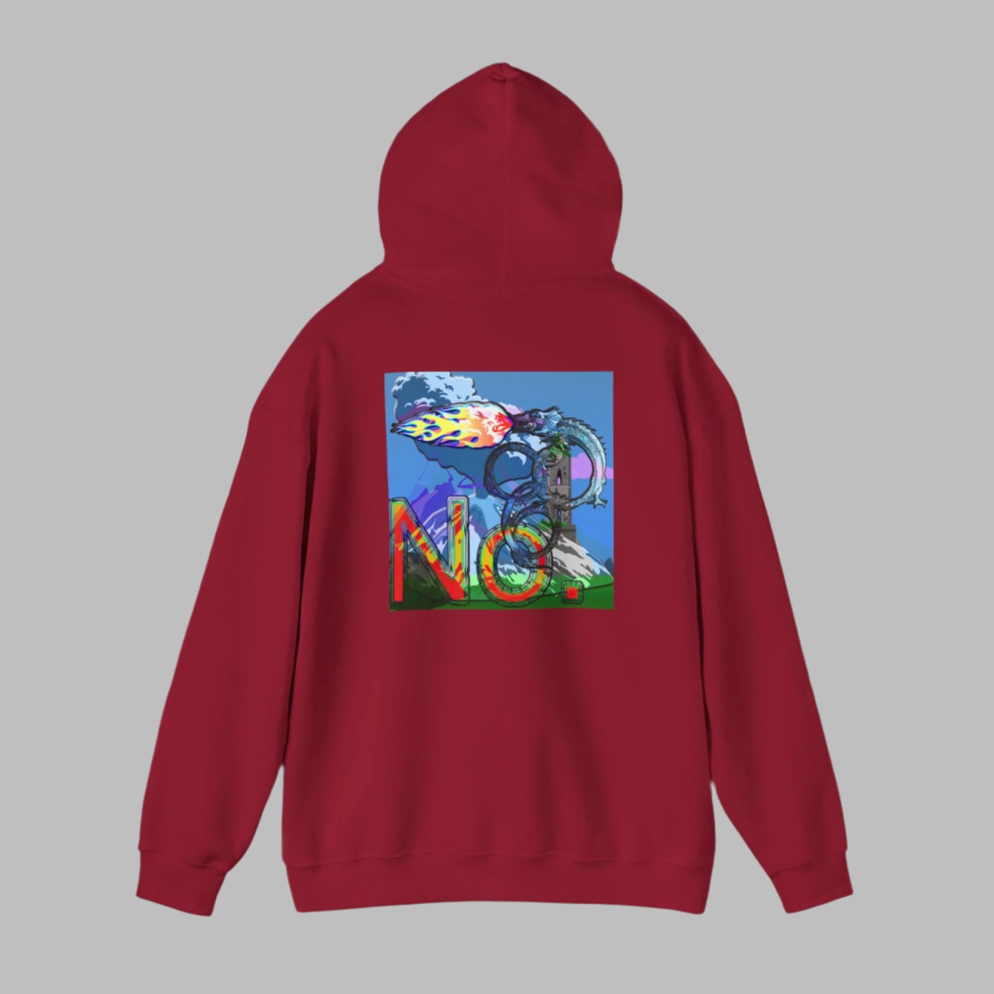 Sweat à capuche - Motif dragon luciférien