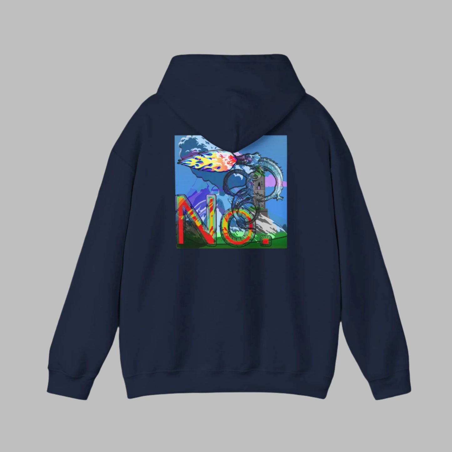 Sweat à capuche - Motif dragon luciférien