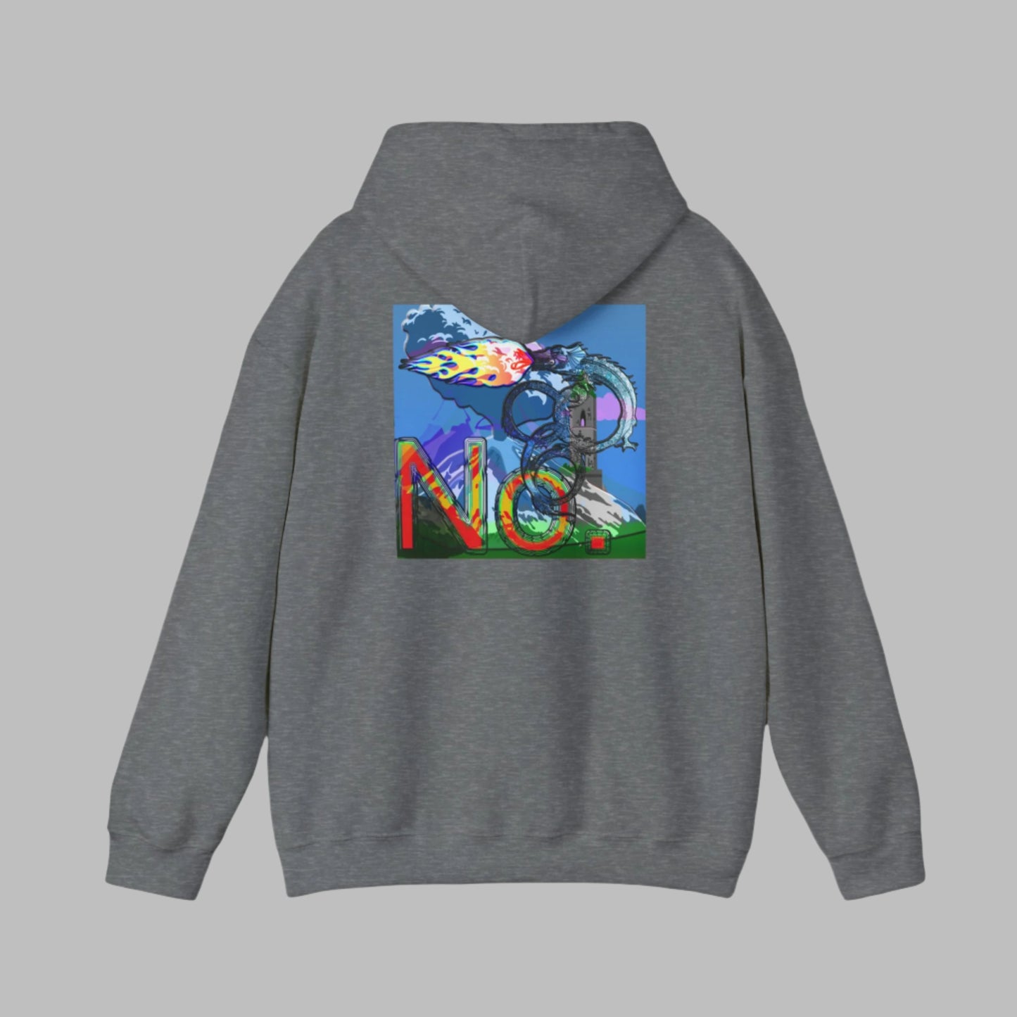 Sweat à capuche - Motif dragon luciférien