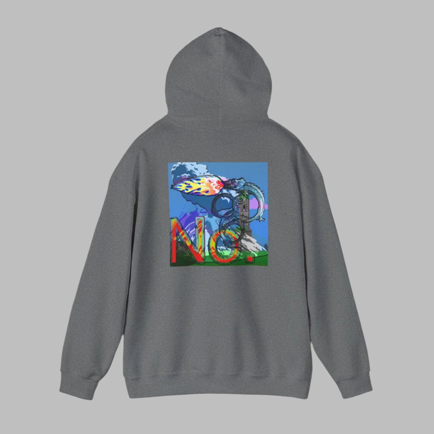 Sweat à capuche - Motif dragon luciférien