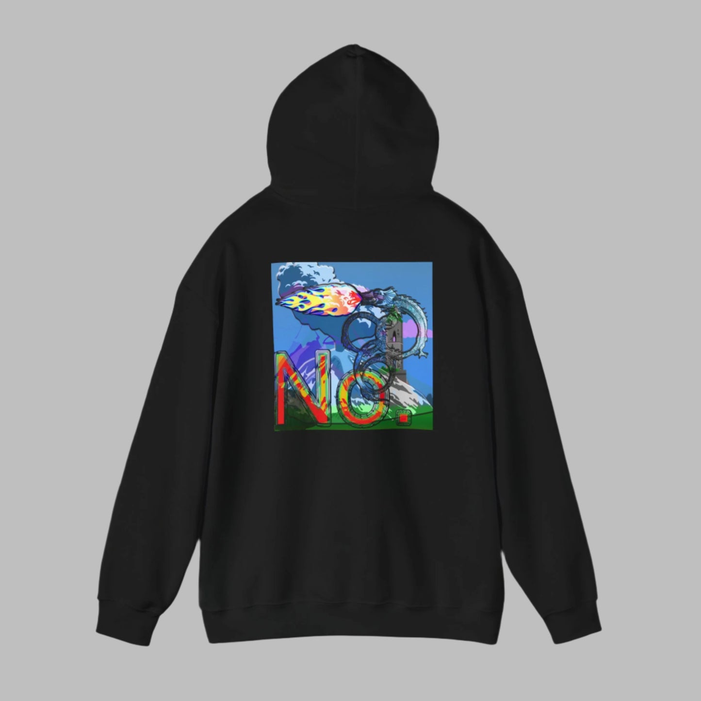 Sweat à capuche - Motif dragon luciférien