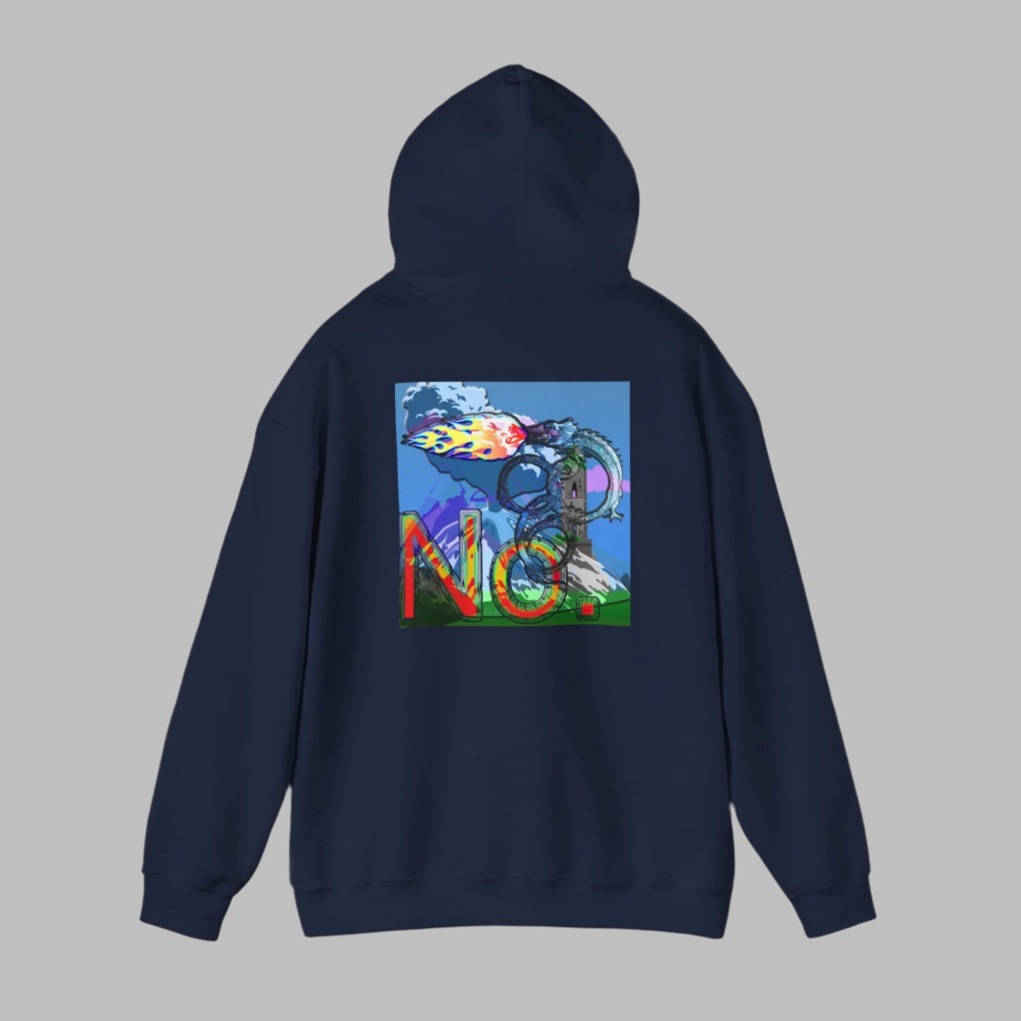 Sweat à capuche - Motif dragon luciférien