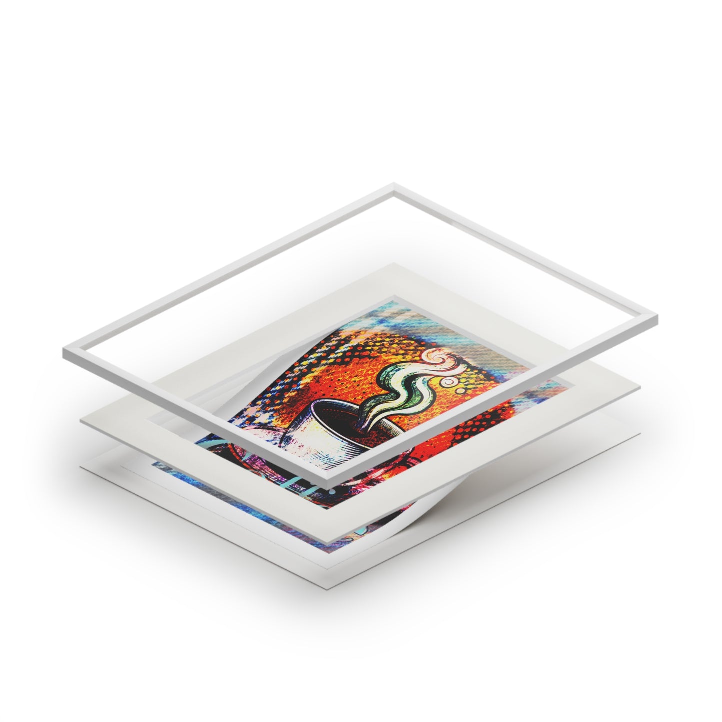 Coffee Pop Art Fine Art Print (Passepartout)