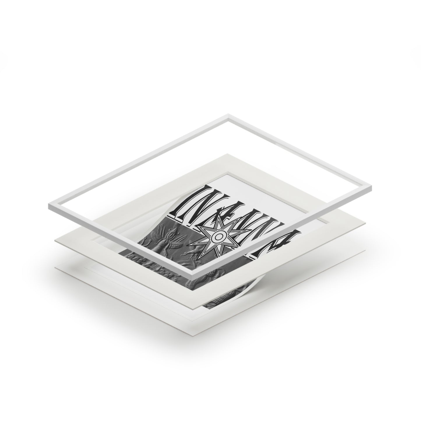 Inanna Mythology Fine Art Print — Passepartout Framed Art