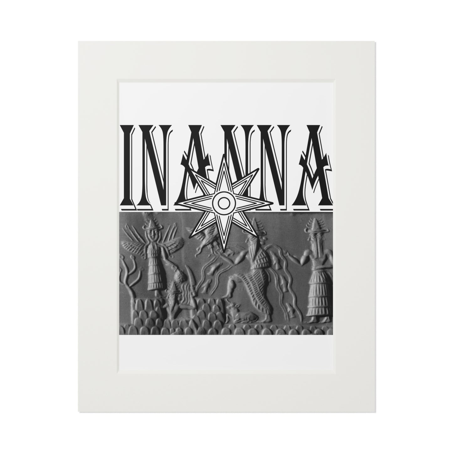 Inanna Mythology Fine Art Print — Passepartout Framed Art