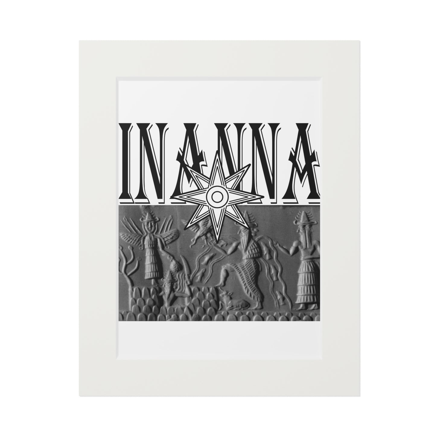 Inanna Mythology Fine Art Print — Passepartout Framed Art