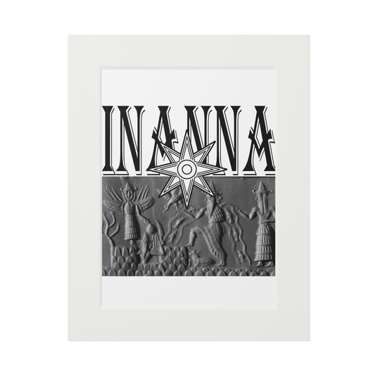 Inanna Mythology Fine Art Print — Passepartout Framed Art