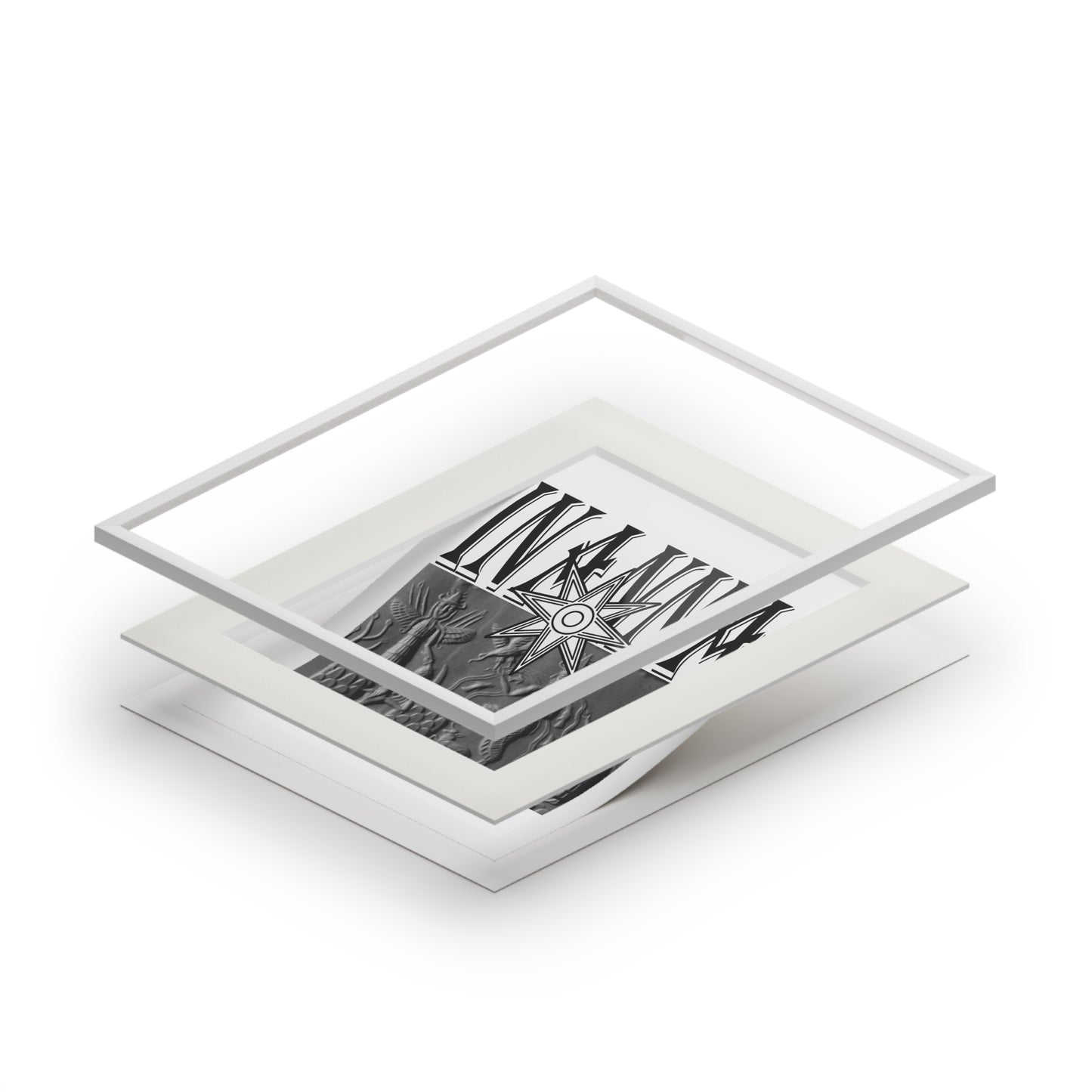 Inanna Mythology Fine Art Print — Passepartout Framed Art