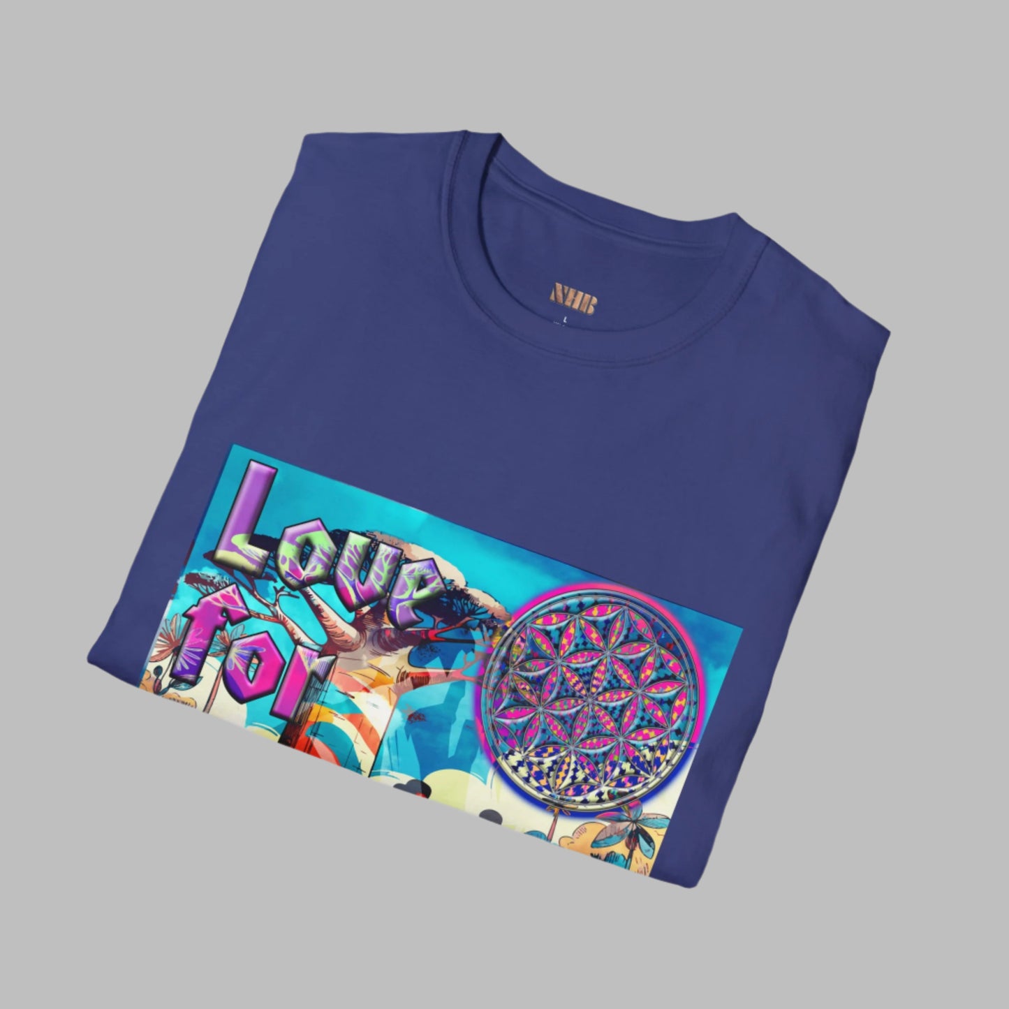 T-shirt graphique avec imprimé « Love for Humanity »