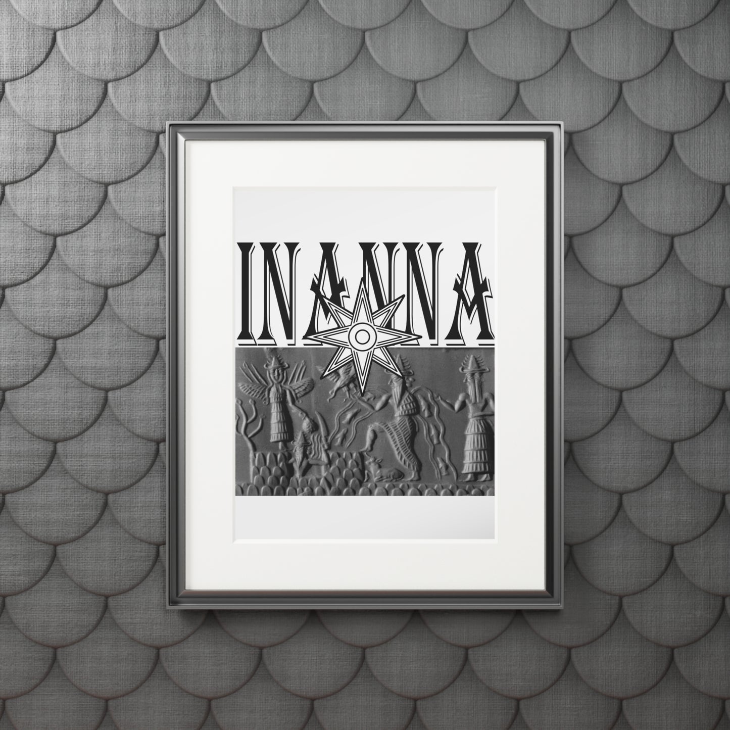 Inanna Mythology Fine Art Print — Passepartout Framed Art