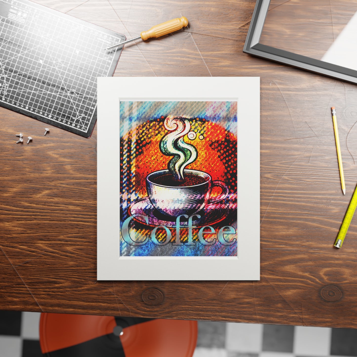 Coffee Pop Art Fine Art Print (Passepartout)