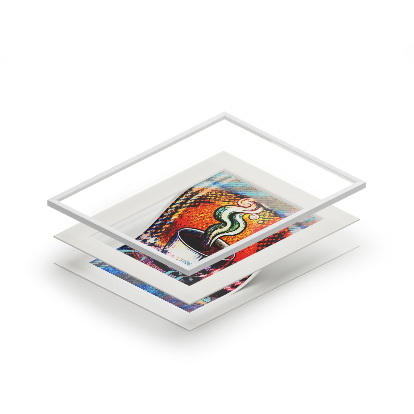 Coffee Pop Art Fine Art Print (Passepartout)