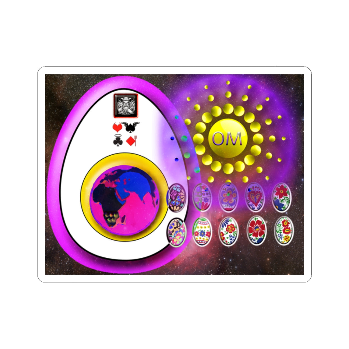 OM – Spiritual Meditation Symbol | Sacred Sound & Mindfulness Kiss-Cut Sticker