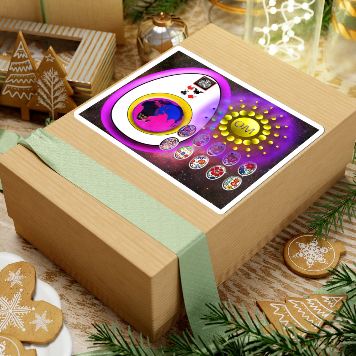 OM – Spiritual Meditation Symbol | Sacred Sound & Mindfulness Kiss-Cut Sticker